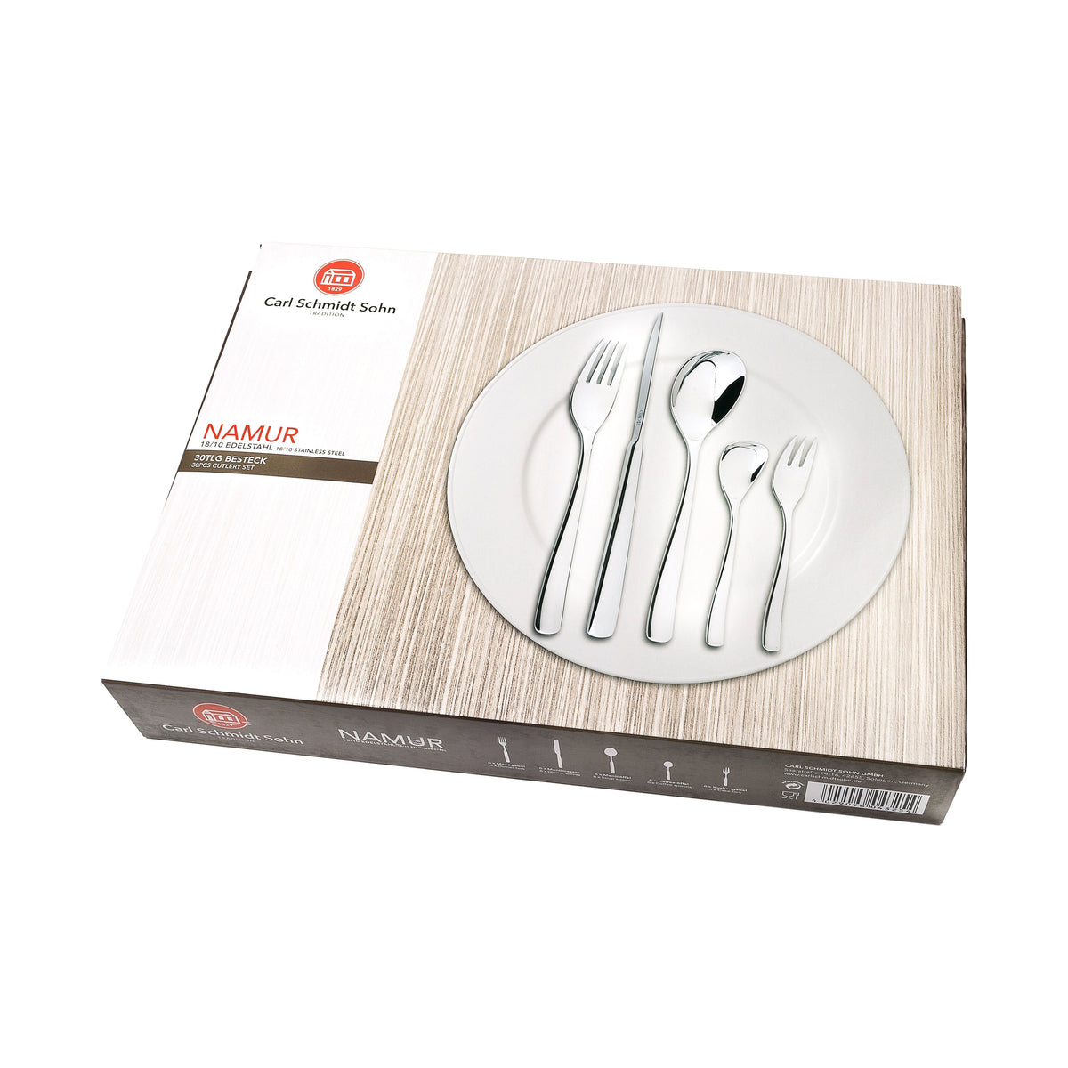 Namur Polished Chrome Cutlery Set - 30 Pieces