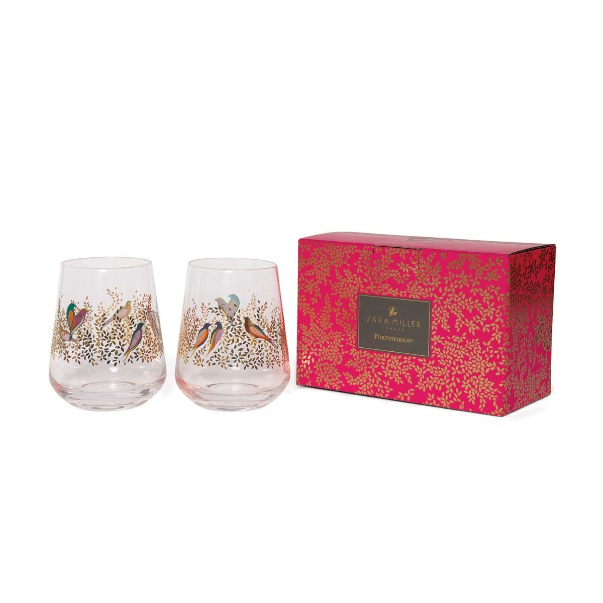 Sara Miller Chelsea Set of 2 Glass Tumblers