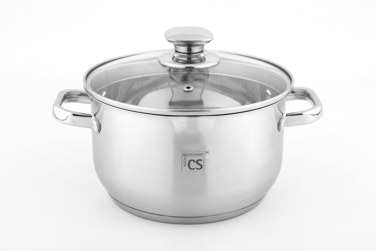 Leipzig 3pcs Draining Stainless Steel Cookware Set