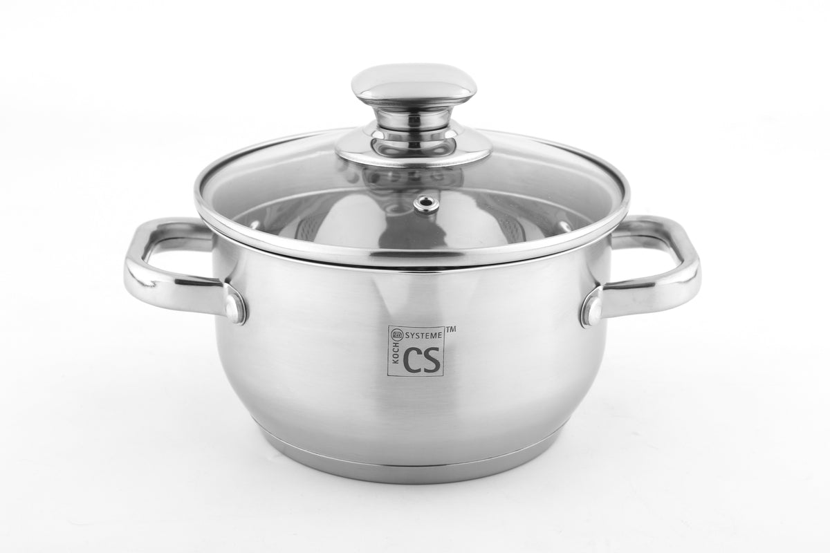 Leipzig 3pcs Draining Stainless Steel Cookware Set