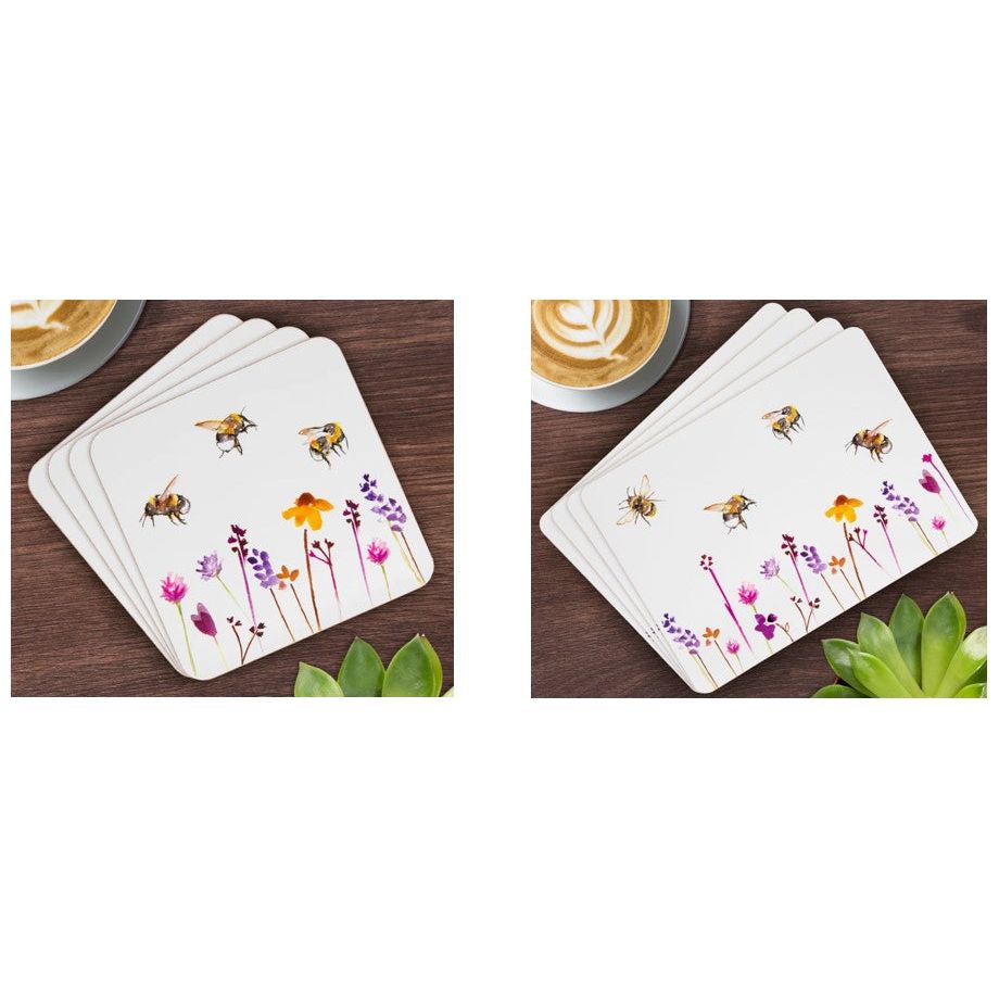 Busy Bees Coaster &amp; Placemat Set