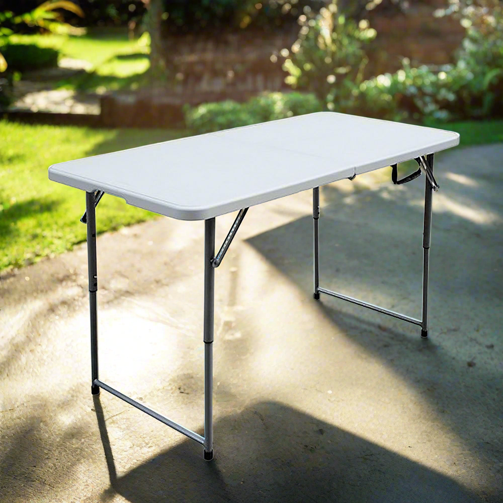 White Foldable Table - 120 x 60 x 74cm