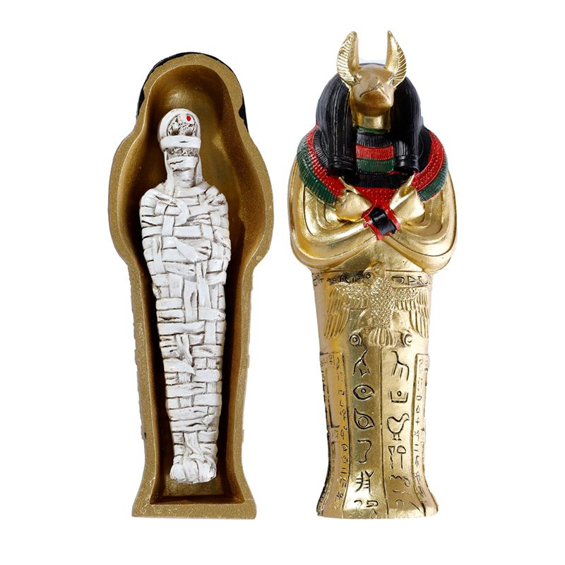 Anubis Egyptian Sarcophagus With Mummy