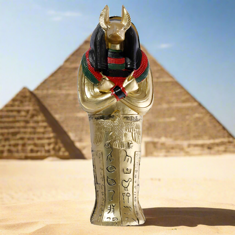 Anubis Egyptian Sarcophagus With Mummy