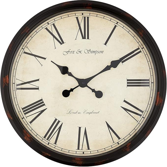 Grand Central 50cm Station Wall Clock - Black &amp; Beige