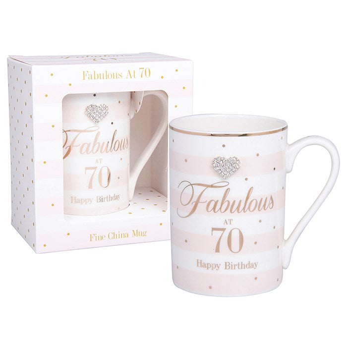 70th Birthday Fabulous Fine China Mug