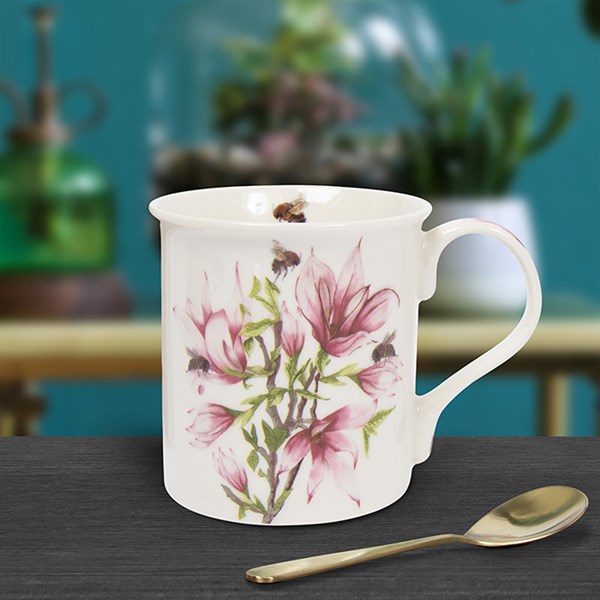 Bee-Tanical Magnolia Fine China Mug