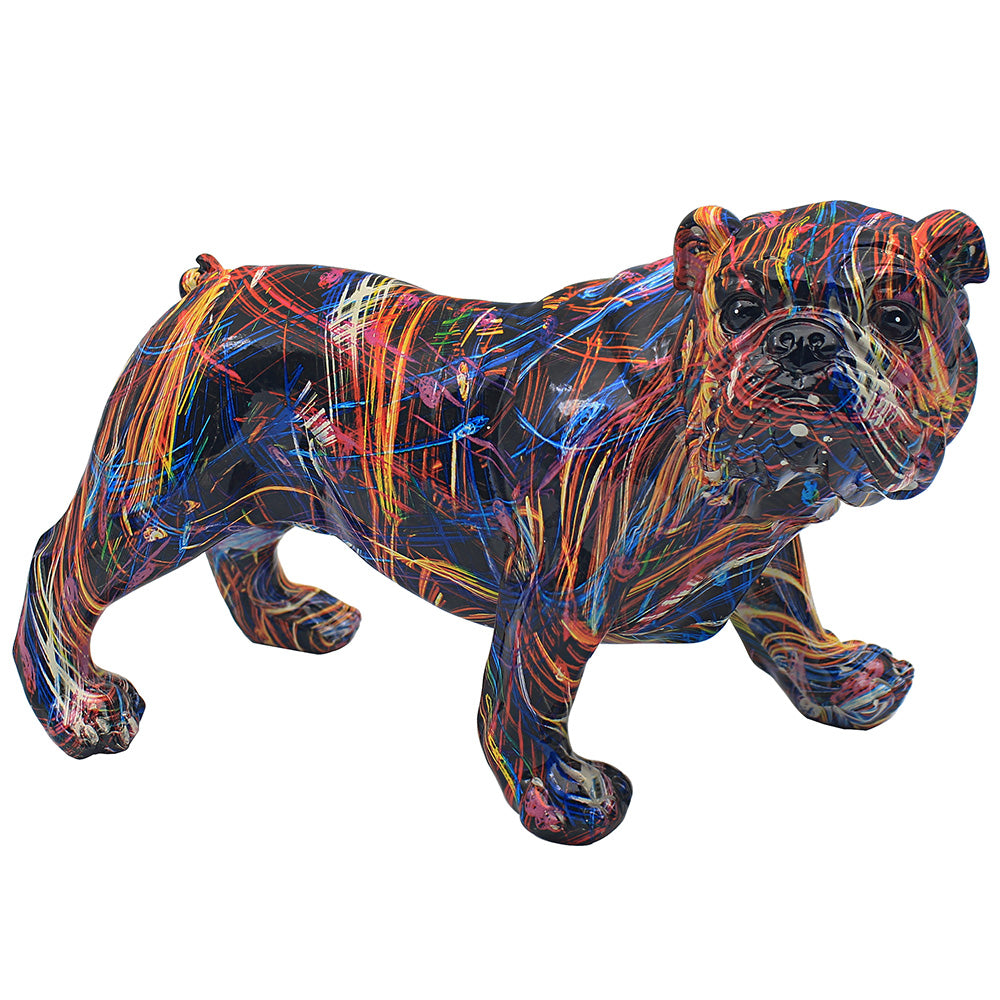 Multi-Coloured Bulldog Figurine