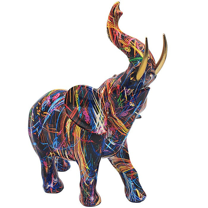 Multi-Coloured Elephant Figurine