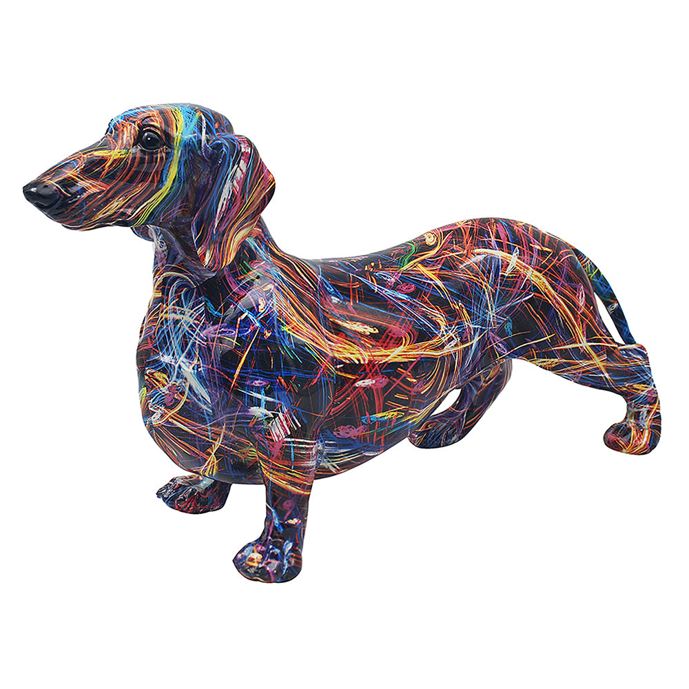 Multi-Coloured Dachshund Figurine - Large