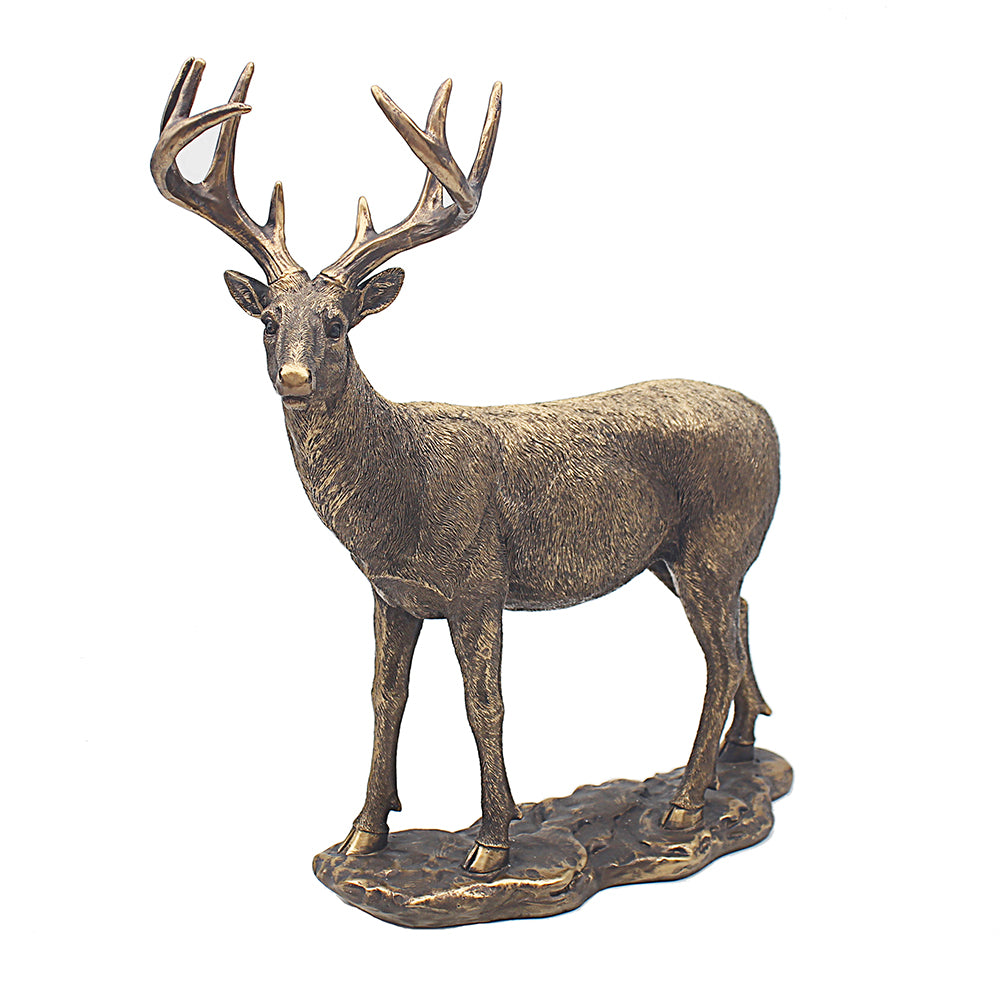 Bronzed Standing Deer Ornament