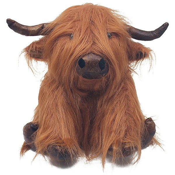 Faux Leather Highland Cow Doorstop