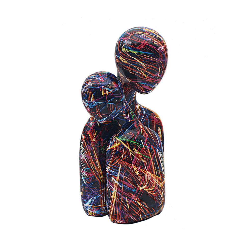 Multi-Coloured Couple Figurine - Small