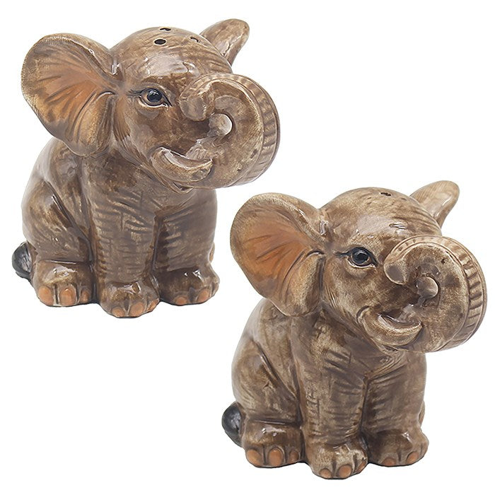 Elephants Ceramic Salt and Pepper Set