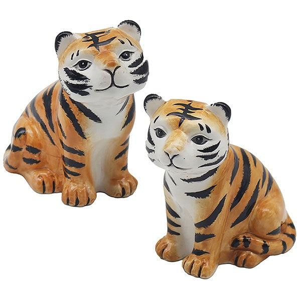 Tiger Ceramic Salt and Pepper Set