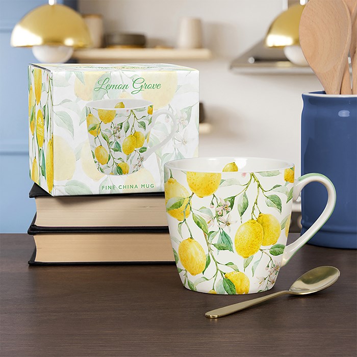 Lemon Grove Fine China Breakfast Mug