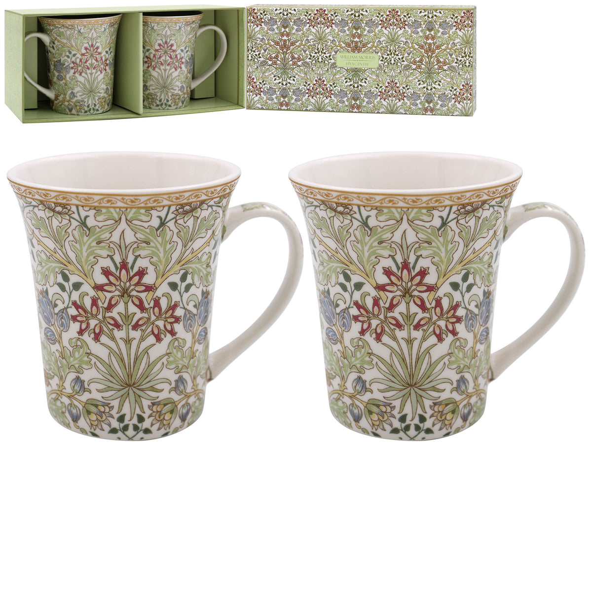 William Morris Hyacinth Fine China Mugs - Set of 2