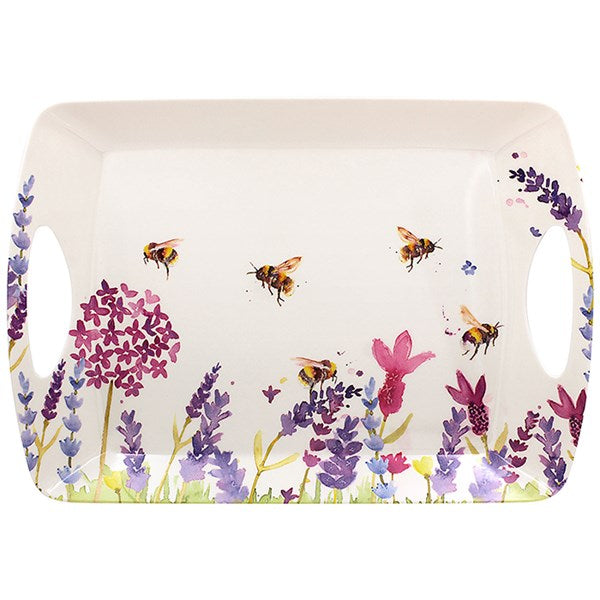 Lavender &amp; Bees Melamine Large Food Tray