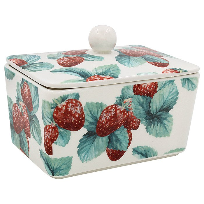 Strawberry Field Butter Dish