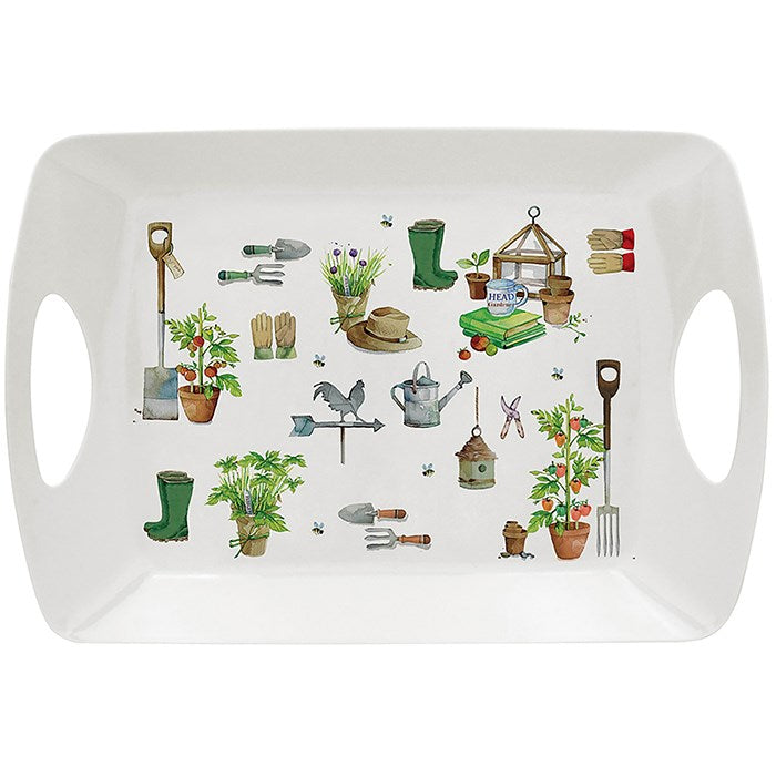 Green Fingers Garden Melamine Large Food Tray