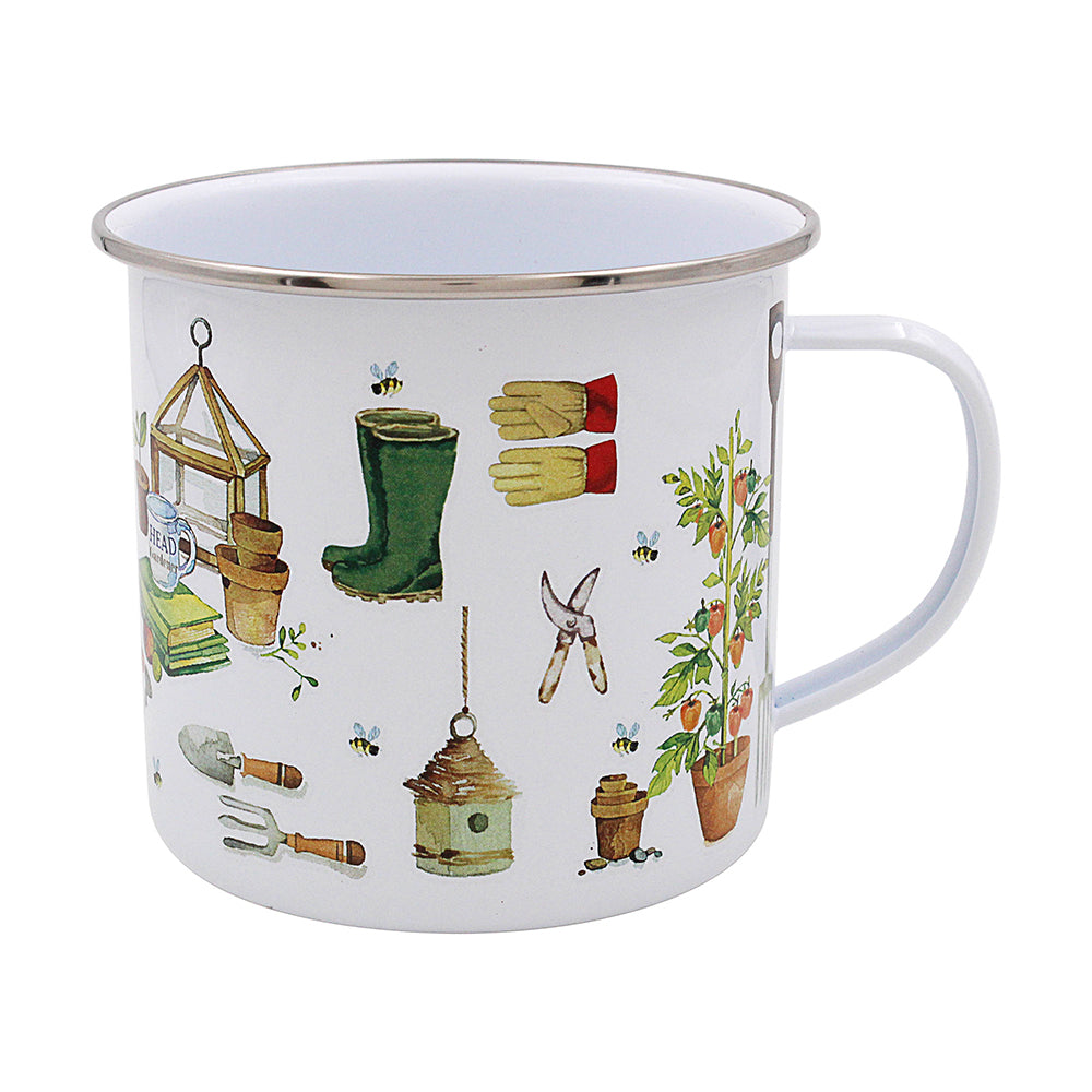 Green Fingers Garden Tin Mug