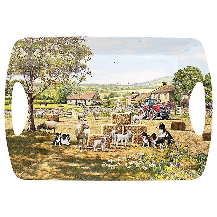 Collie &amp; Sheep Large Serving Tray