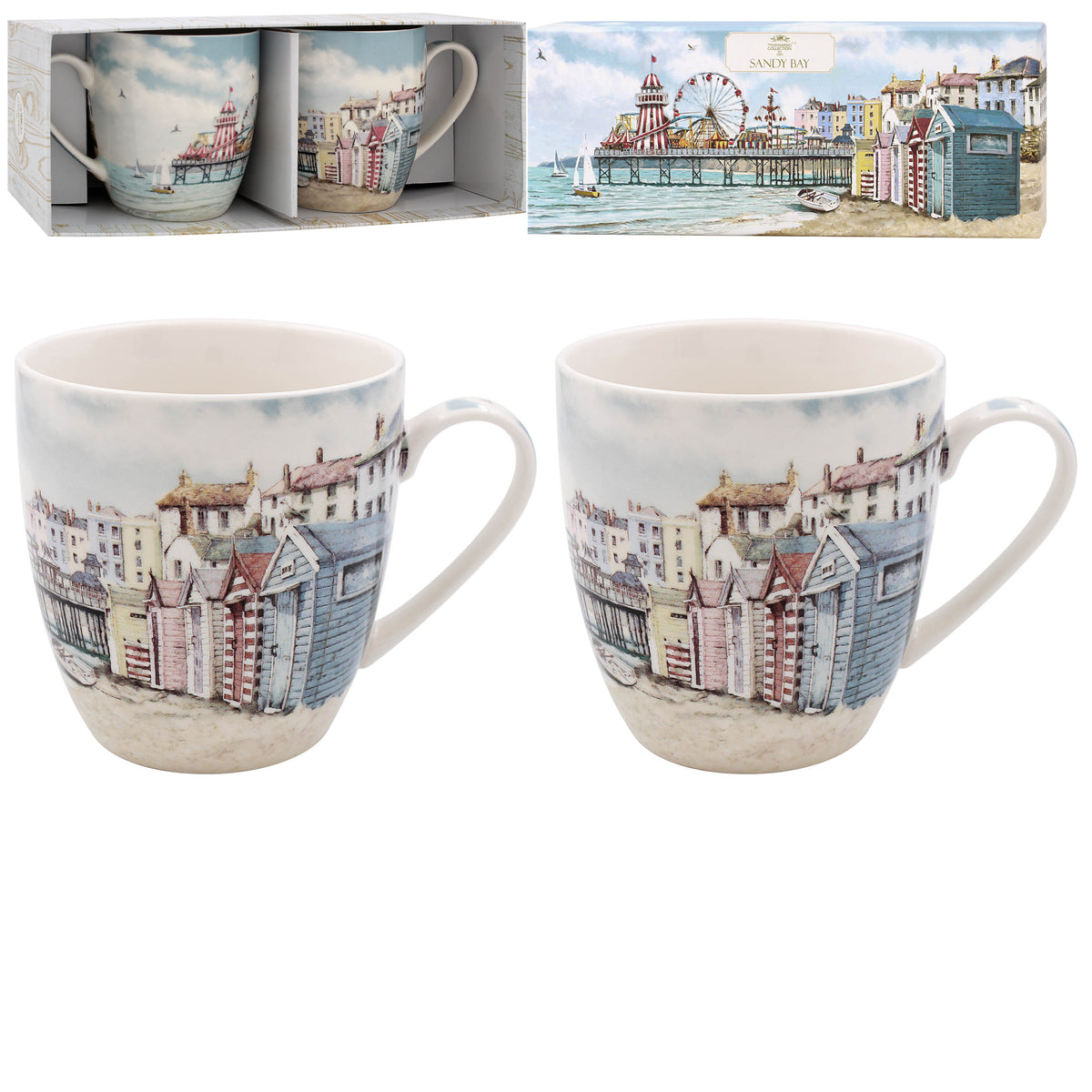 Sandy Bay Fine China Mugs Set of Two