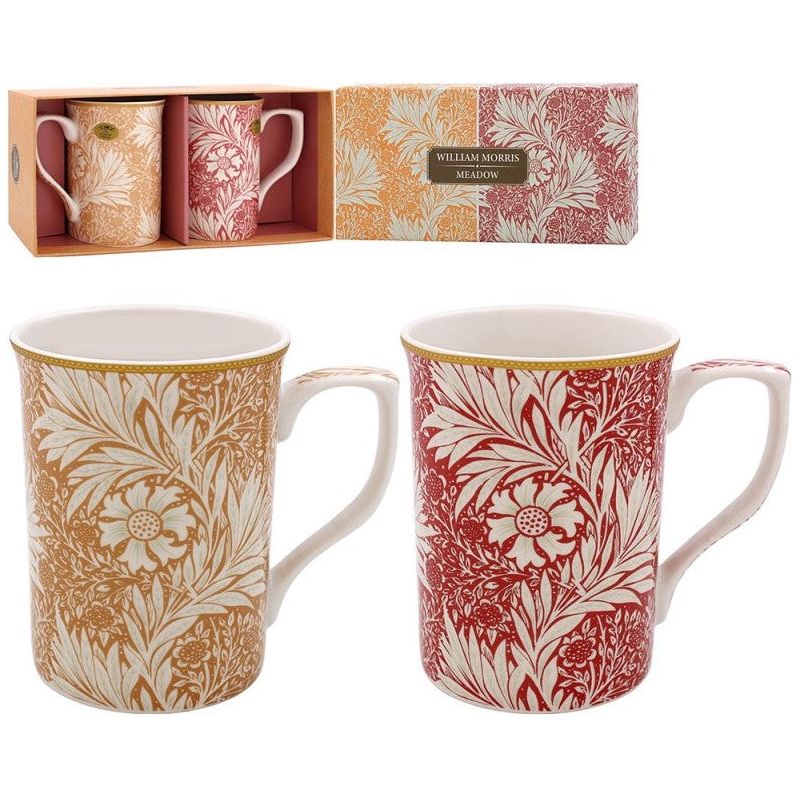 William Morris Meadow Fine China Mugs - Set of 2