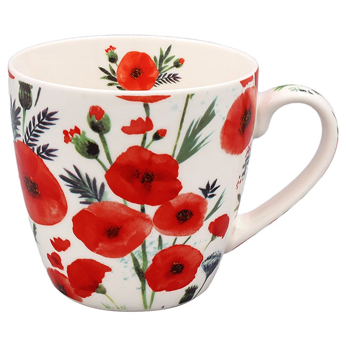 Poppy Field Fine China Breakfast Mug