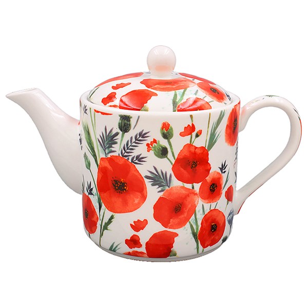 Poppy Field Fine China Teapot