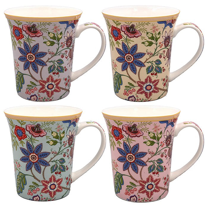 Lustre Artemis Fine China Mugs Set of Four