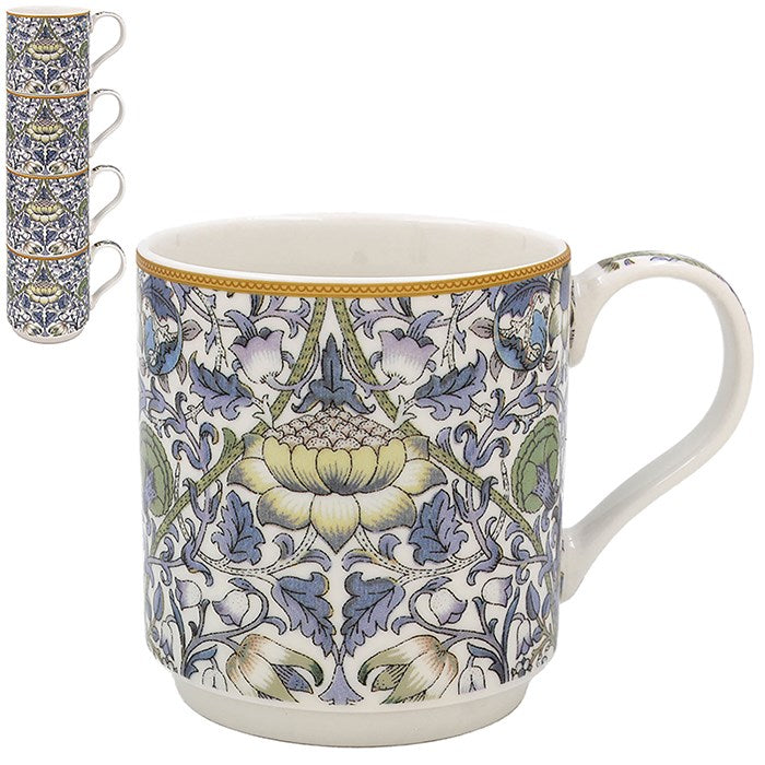 William Morris Lodden Stacking Mugs - Set of 4