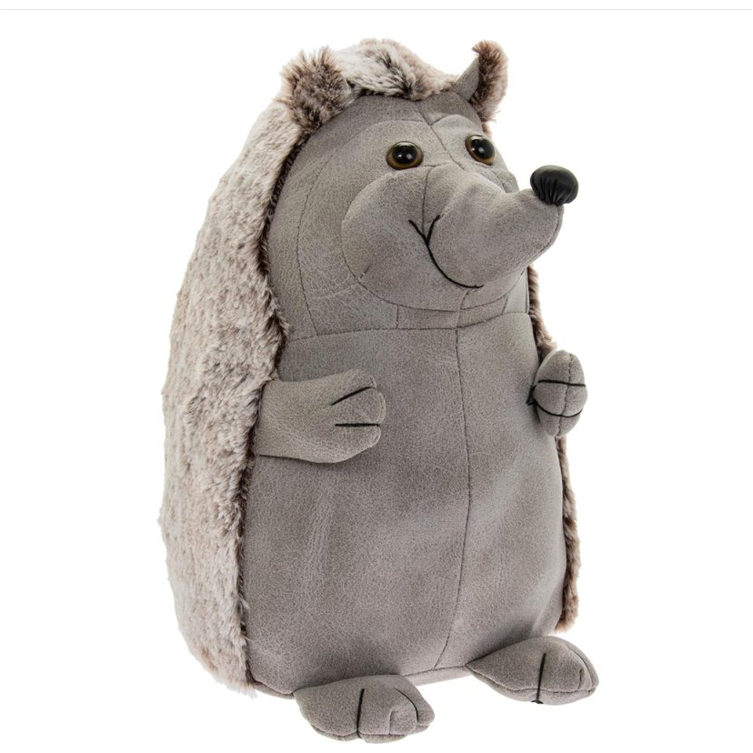 Hedgehog Doorstop in Grey