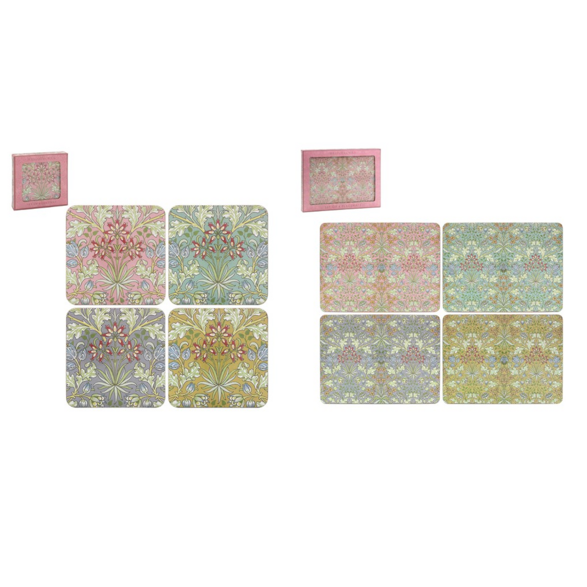 William Morris Hyacinth Coaster &amp; Placemats Set of 4