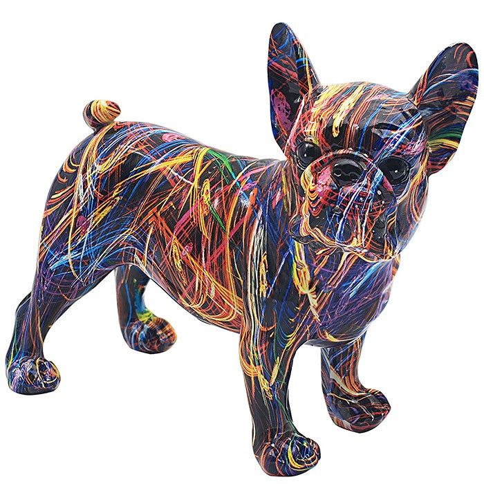 Multi-Coloured French Bulldog Figurine