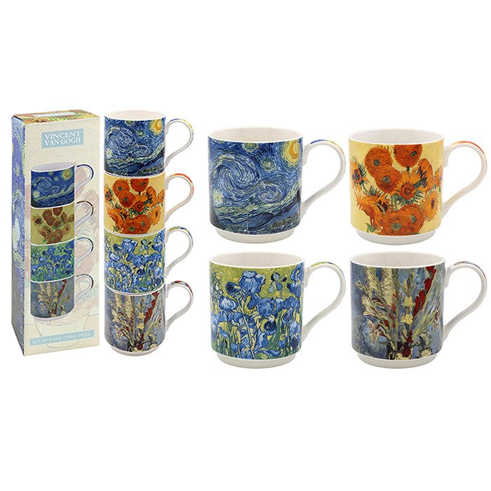 Vincent Van Gogh Stacking Mugs - Set of 4