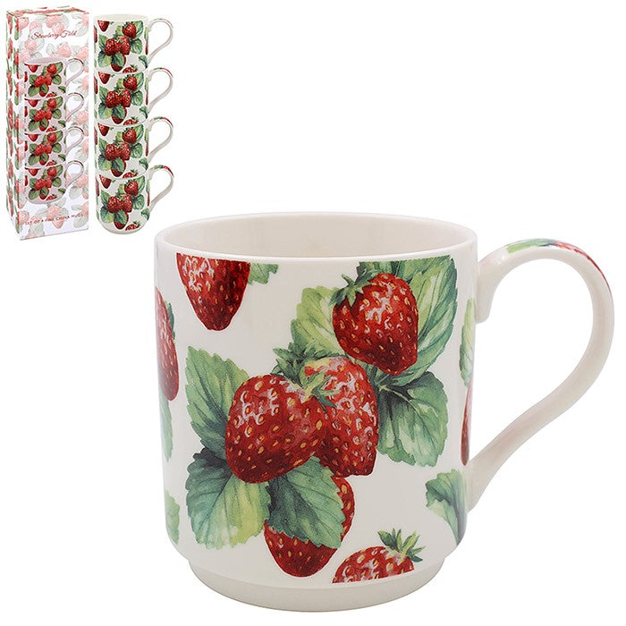 Strawberry Field Tea for Four Serving Set