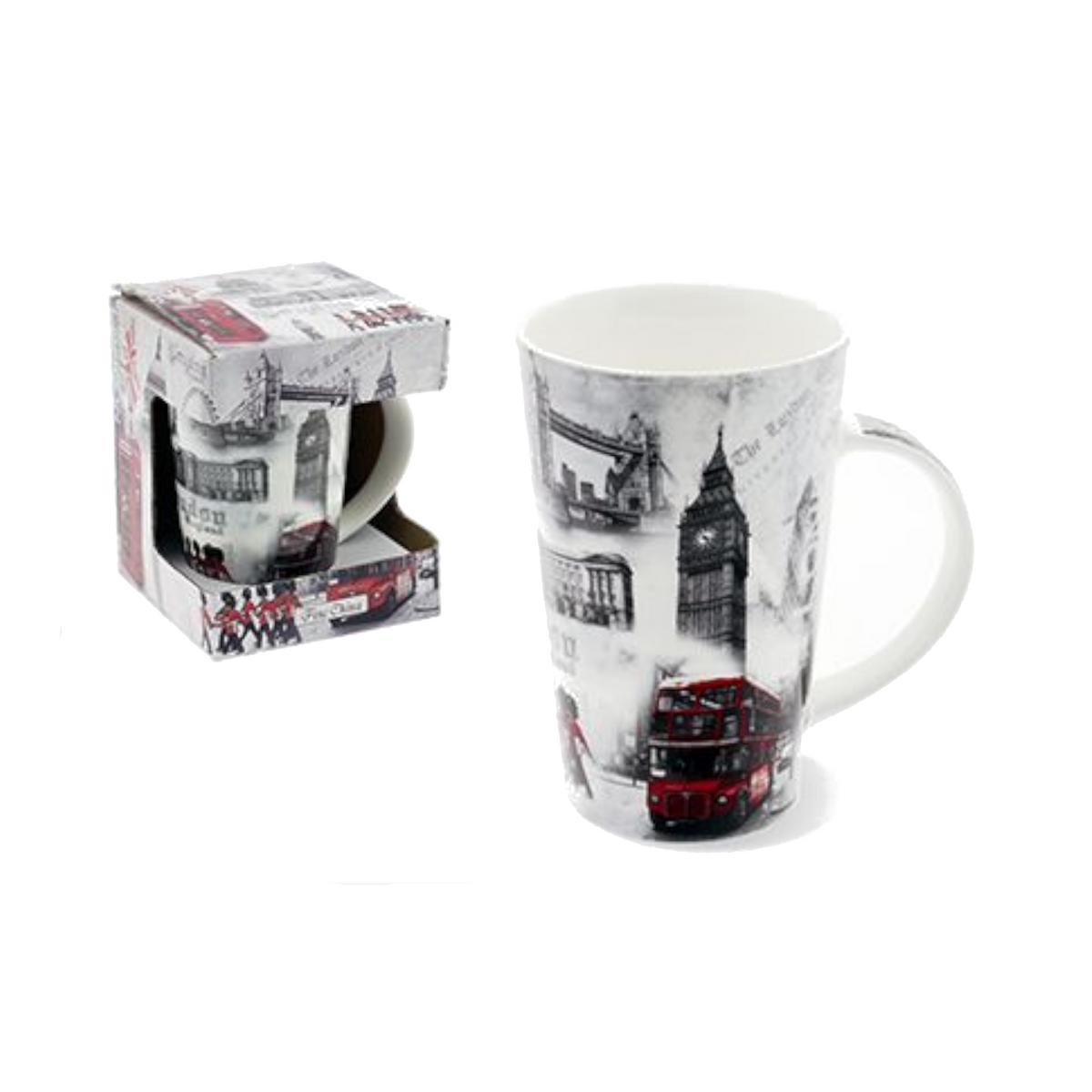 London Theme Fine China Latte Mug