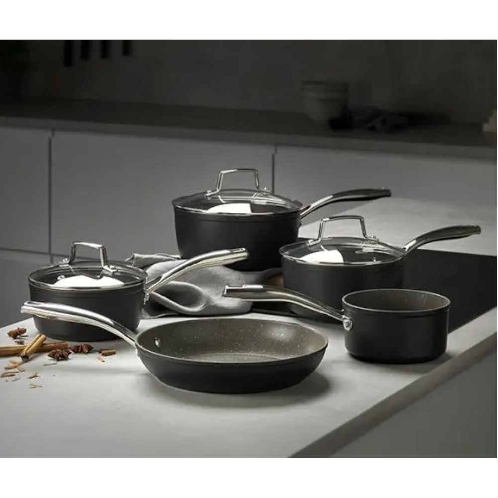 Stellar Rocktanium 5 Piece Non-Stick Saucepan &amp; Frying Pan Set