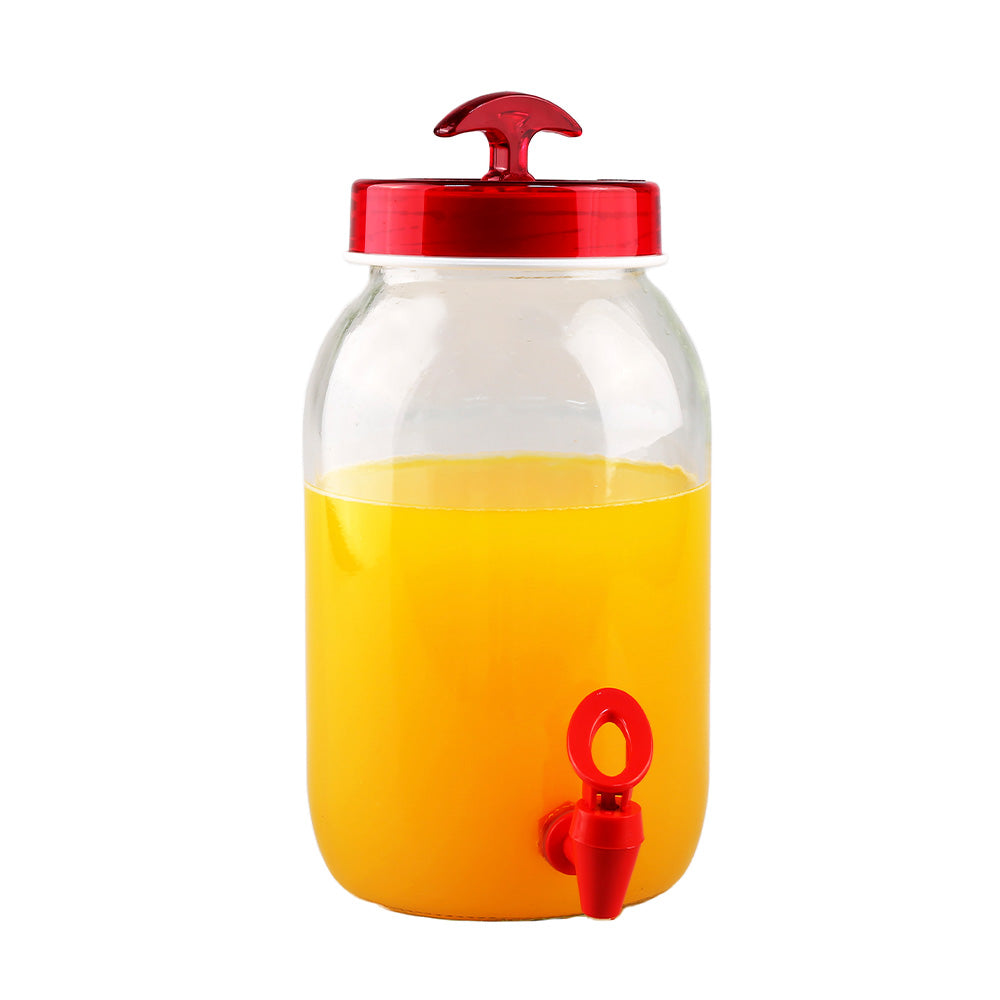 3 Litre Beverage Dispenser with Red Lid