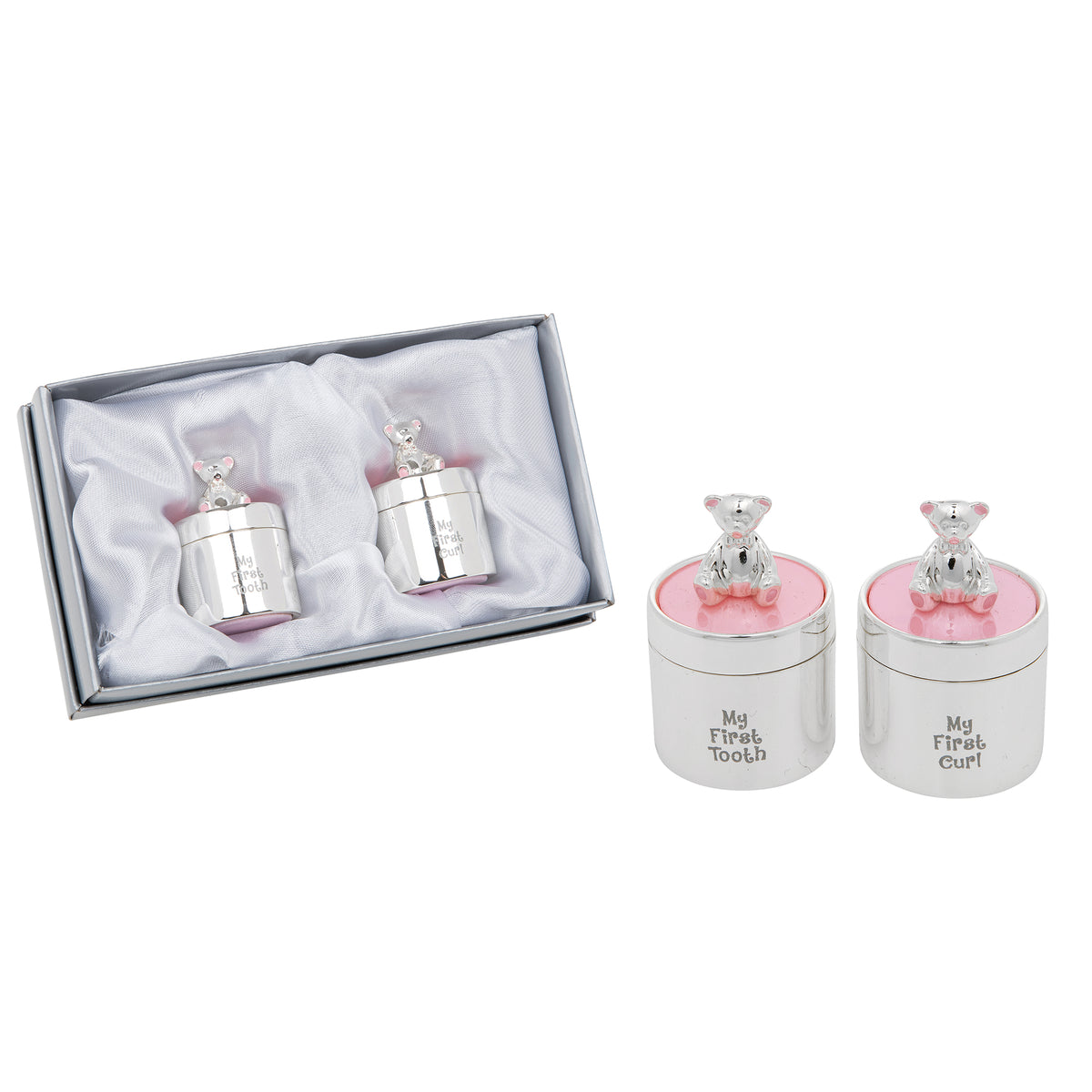 Enamel 1st Tooth &amp; Curl Set in Pink