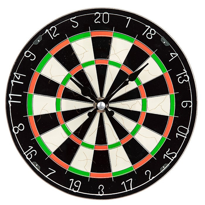 Dart Board Glass Clock