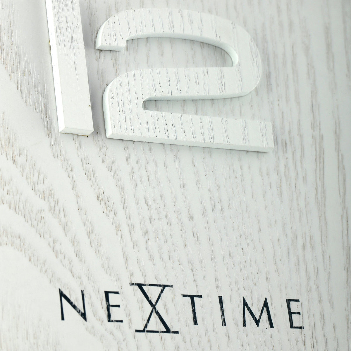 NeXtime - Wall clock – 52.8 x 3 cm - Wood - White - &#39;Wood Wood Big&#39;