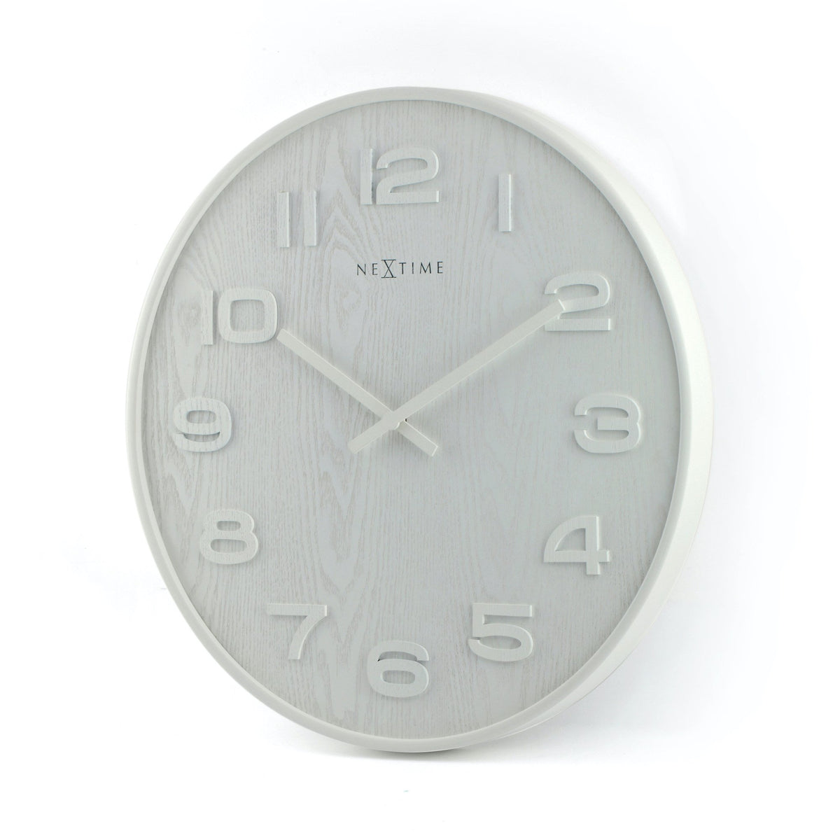 NeXtime - Wall clock – 52.8 x 3 cm - Wood - White - &#39;Wood Wood Big&#39;