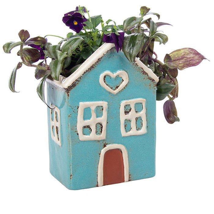 Aqua Heart House Planter