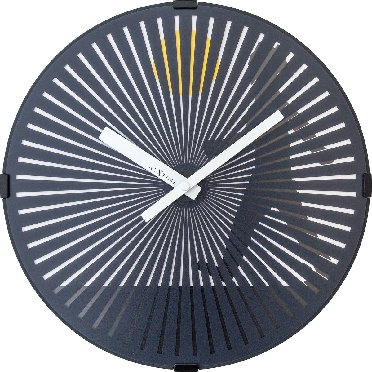 NeXtime - Wall clock- Ø 30 cm – Plastic – Motion clock-  Black – &#39;Walking Man&#39;