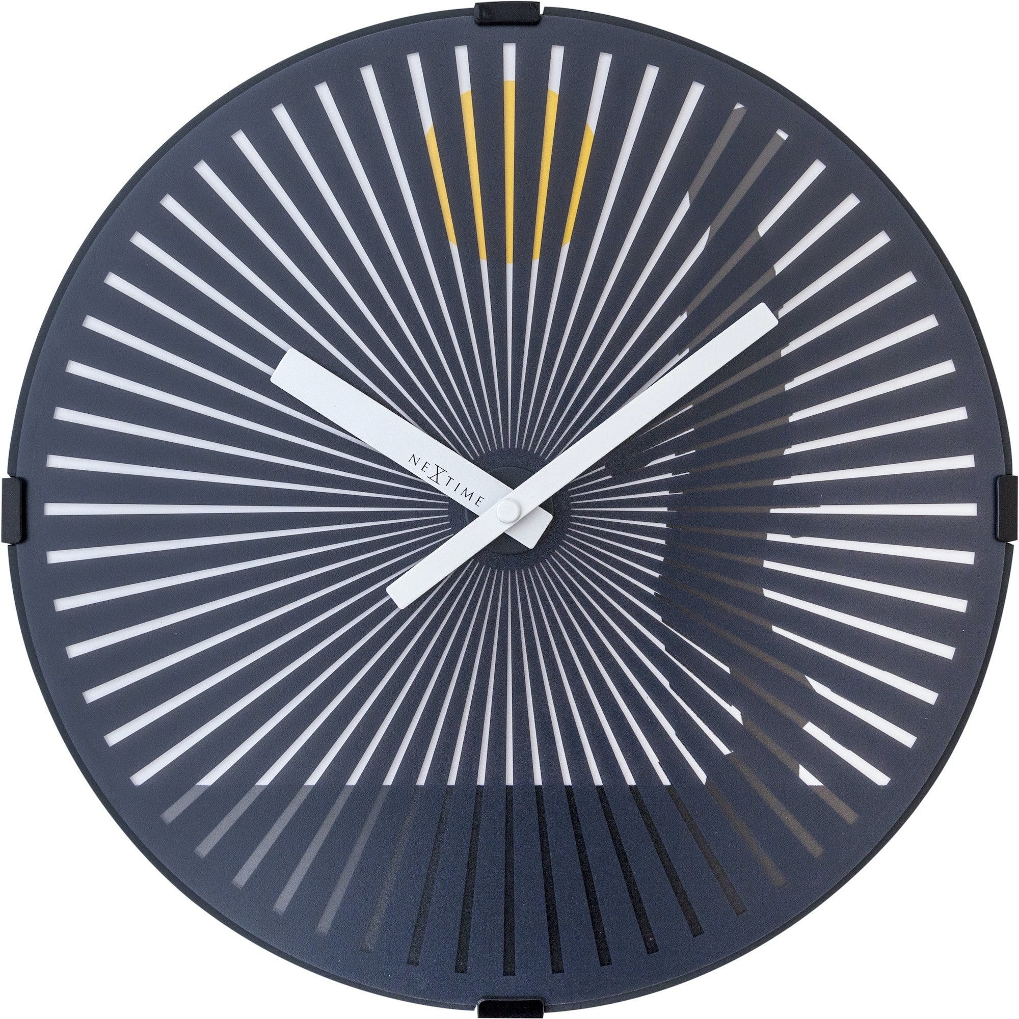 NeXtime - Wall clock- Ø 30 cm – Plastic – Motion clock-  Black – 'Walking Man'