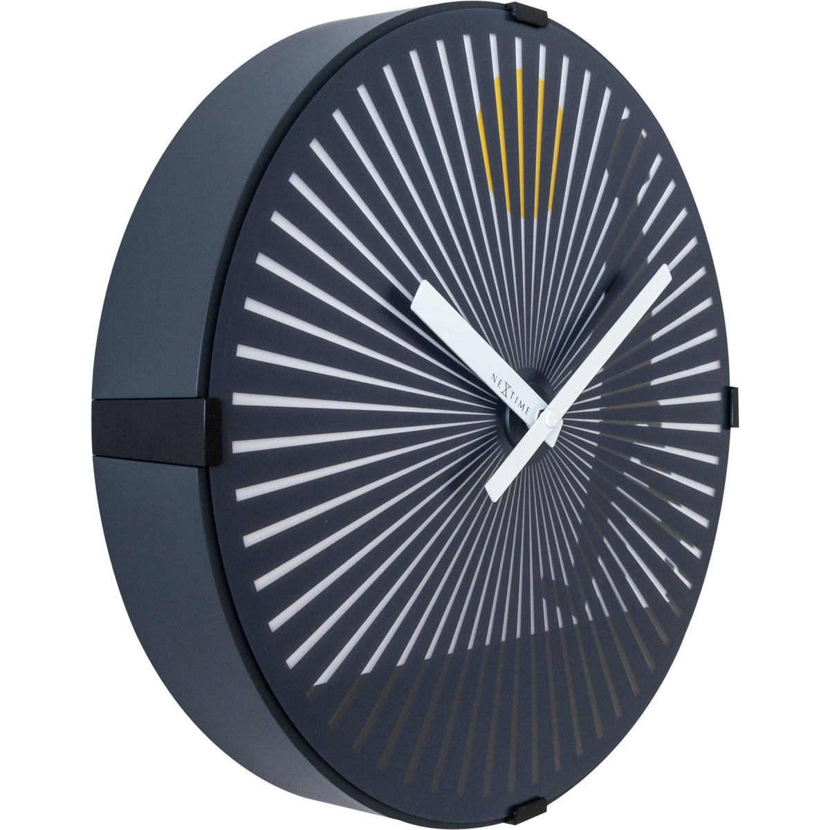 NeXtime - Wall clock- Ø 30 cm – Plastic – Motion clock-  Black – &#39;Walking Man&#39;