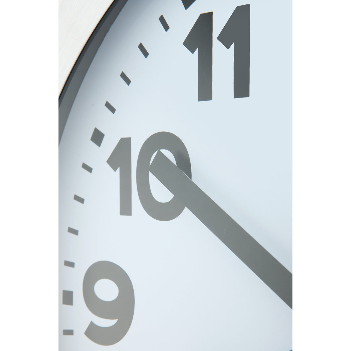 NeXtime - Wall clock/ Table clock - Ø 19 cm – Aluminum - Brushed - &#39;Station Numbers&#39;