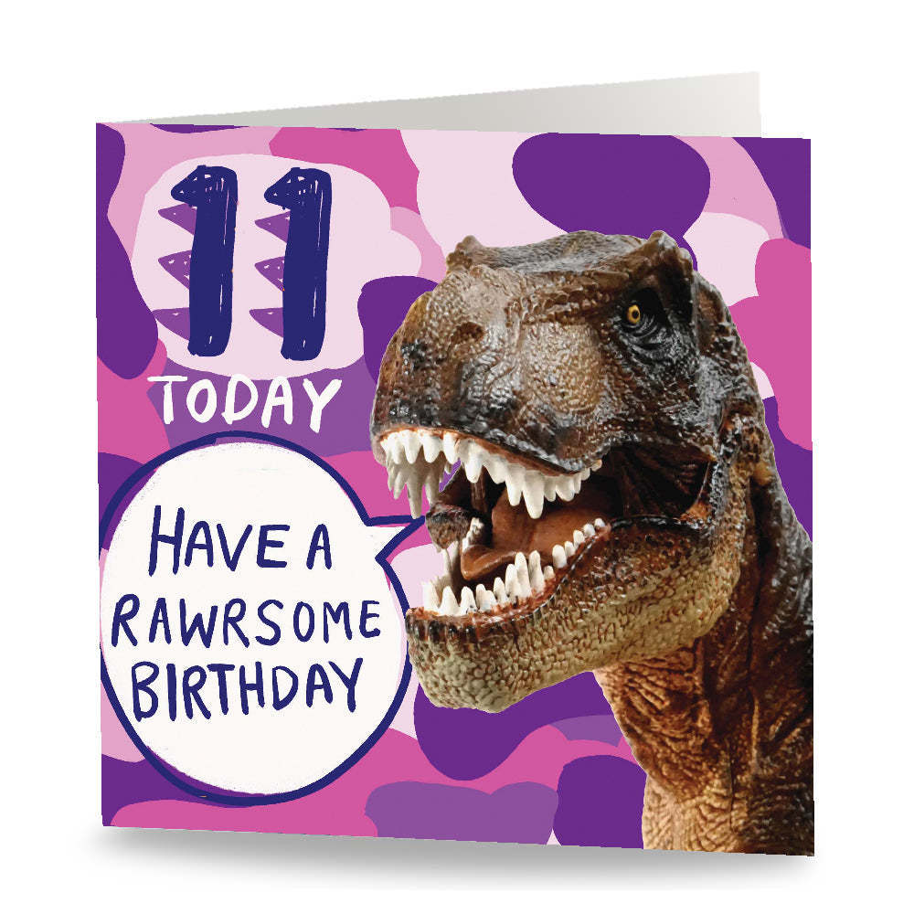 11 Today - Rawrsome Purple Camo Card